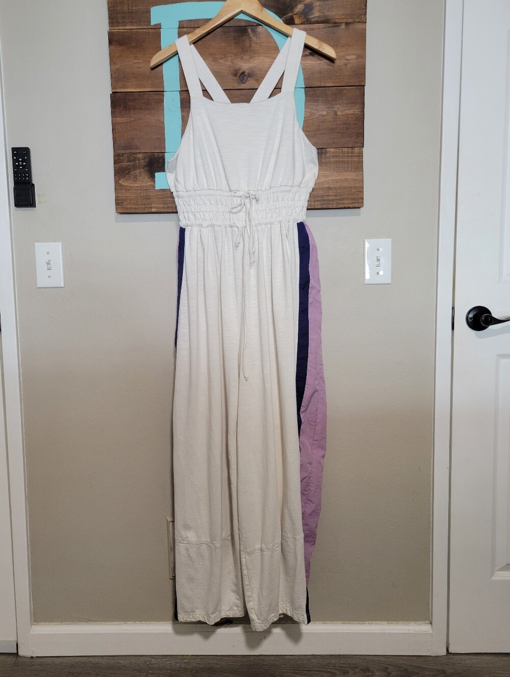 Daily Practice Relaxed Colorblock Atheisure Gorpcore Wide Leg Jumpsuit Large